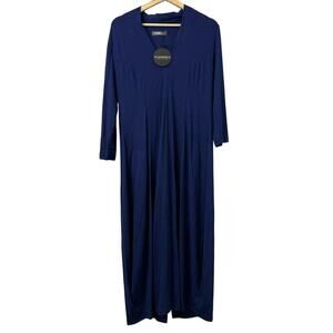 Alembika Essential Cocoon Dress Navy Blue Size Large Lagenlook Pockets